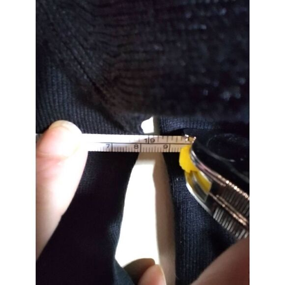 Isaac Mizrahi Silk Cotton Medium Black Stretch Long Sleeve Sweater - Picture 5 of 6